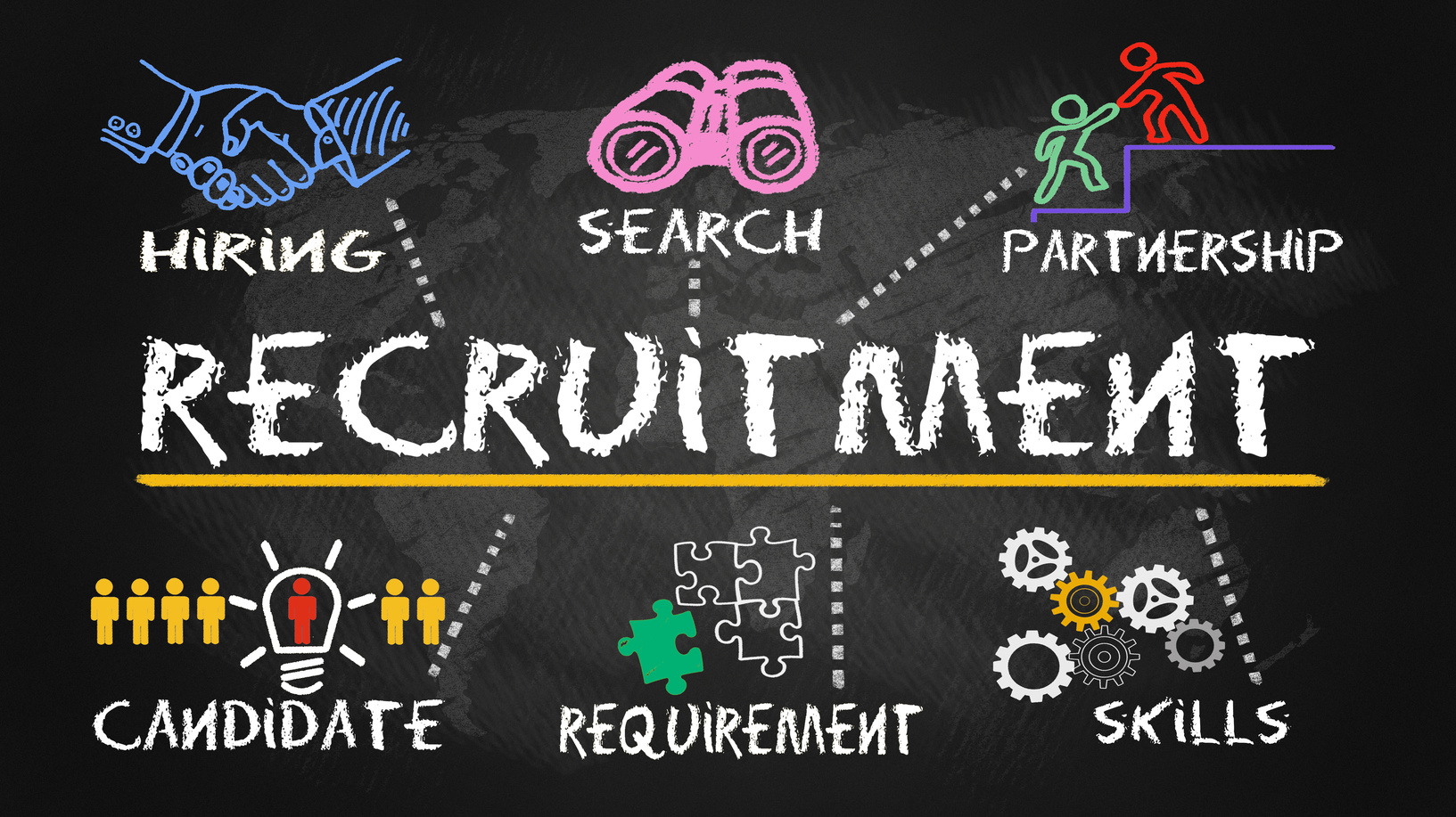 recruitment concept with business elements